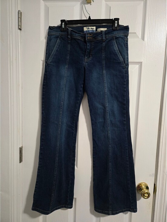 Old Navy Denim - Vintage Old Navy Y2K Jeans Front Seam Flare Bootcut Dark Wash Stretch Size 12